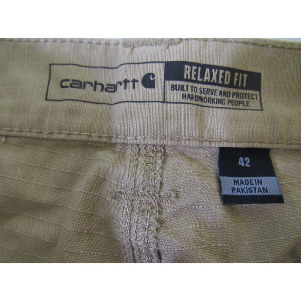 Carhartt‎ Shorts Men's 42 Tan Short 11" Force Cargo Cotton Khaki Tan Relaxed Fit - Picture 4 of 11